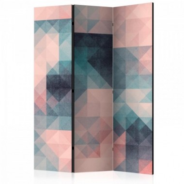Paravento - Pixels (Green and Pink) [Room Dividers]...