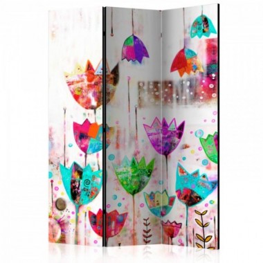 Paravento - Colorful tulips [Room Dividers] - 135x172