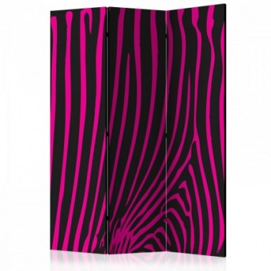 Paravento - Zebra pattern (violet) [Room Dividers] -...