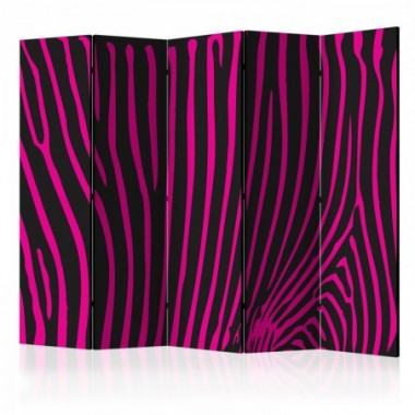 Paravento - Zebra pattern (violet) II [Room...