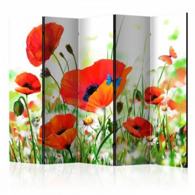 Paravento - Country poppies II [Room Dividers] -...