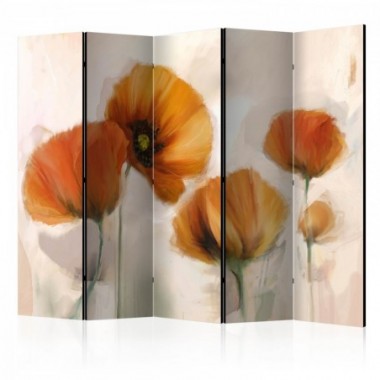 Paravento - poppies - vintage II [Room Dividers] -...