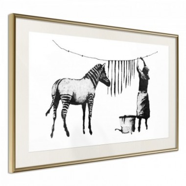 Poster - Banksy: Washing Zebra [Poster] - 60x40