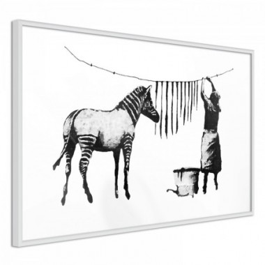 Poster - Banksy: Washing Zebra [Poster] - 90x60