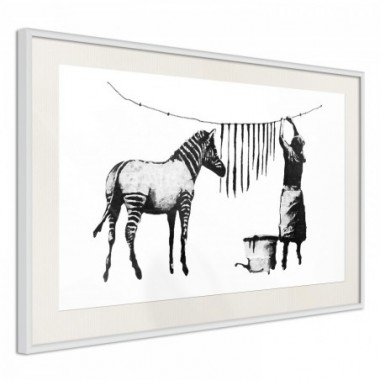 Poster - Banksy: Washing Zebra [Poster] - 90x60