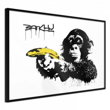 Poster - Banksy: Monkey with Banana [Poster] - 60x40
