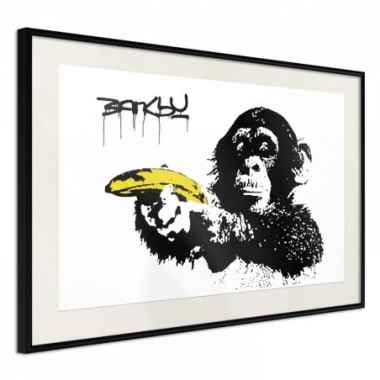 Poster - Banksy: Monkey with Banana [Poster] - 45x30