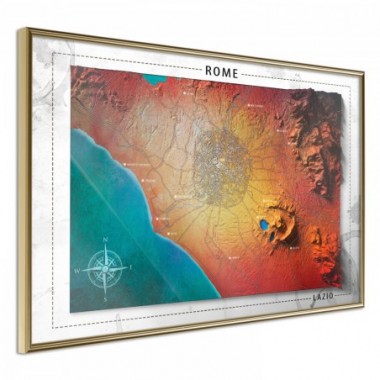 Poster - Isometric Map: Rome [Poster] - 45x30