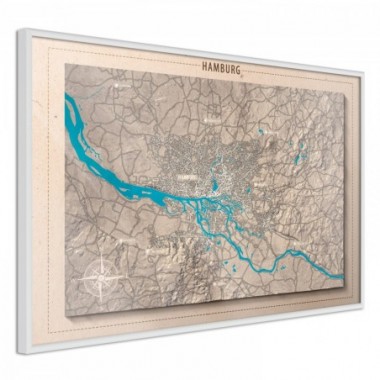 Poster - Isometric Map: Hamburg [Poster] - 60x40