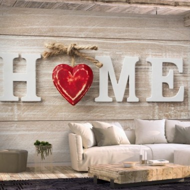 Fotomurale adesivo - Home Heart (Red) - 392x280