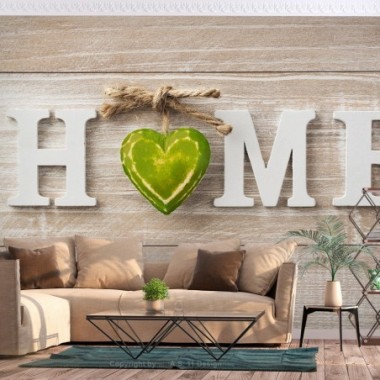 Fotomurale adesivo - Home Heart (Green) - 392x280