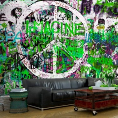 Fotomurale - Green Graffiti - 400x280