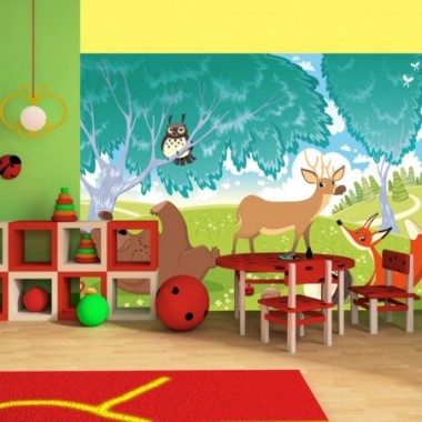 Fotomurale - Gli animali del Bosco Piccolo - 400x309