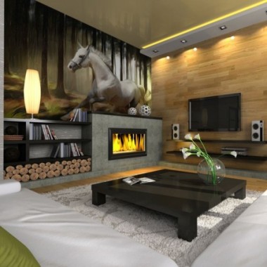 Fotomurale - Inseguimento bianco - 400x309