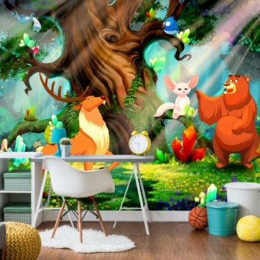 Fotomurale - Bear and Friends - 300x210
