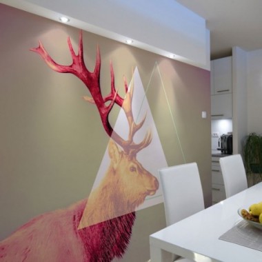 Fotomurale - deer (graphic pattern) - 400x309