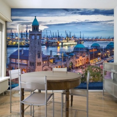 Fotomurale - St. Pauli Landing Stages - 400x309