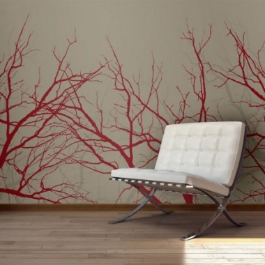 Fotomurale - Red-hot branches - 400x309