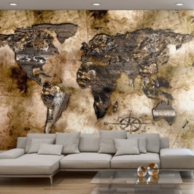 Fotomurale - Vecchia mappa del mondo - 400x280