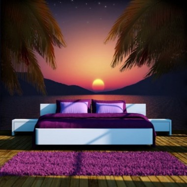 Fotomurale - Romantic evening on the beach - 400x280