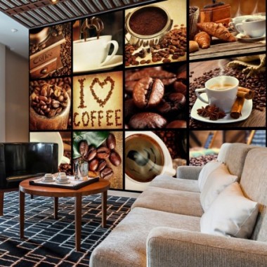 Fotomurale - Coffee - Collage - 100x70