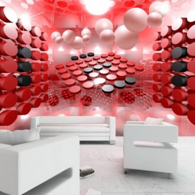 Fotomurale - Playing in red and black - 400x280