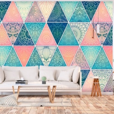 Fotomurale adesivo - Oriental Triangles - 98x70