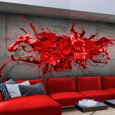 Fotomurale - Red Ink Blot - 100x70