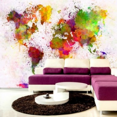 Fotomurale adesivo - Dyed World - 98x70