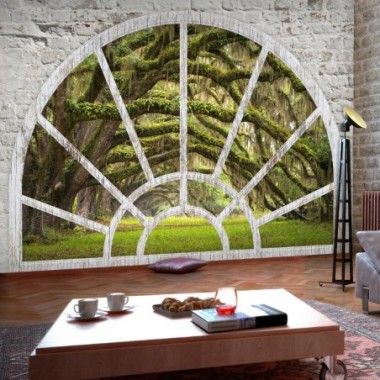 Fotomurale adesivo - Window to Secret Forest - 98x70