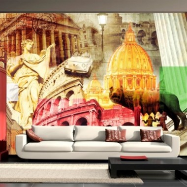 Fotomurale - Roma - collage - 100x70