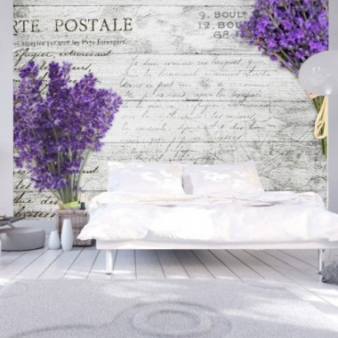 Fotomurale adesivo - Lavender postcard - 98x70