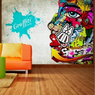 Fotomurale adesivo - Graffiti beauty - 98x70