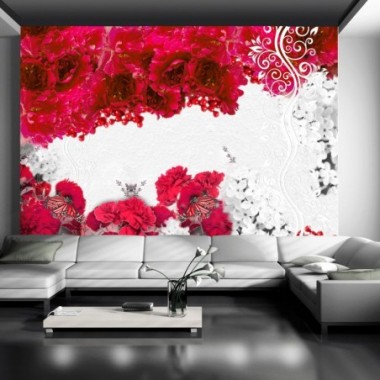 Fotomurale - Colori di primavera: rosso - 100x70