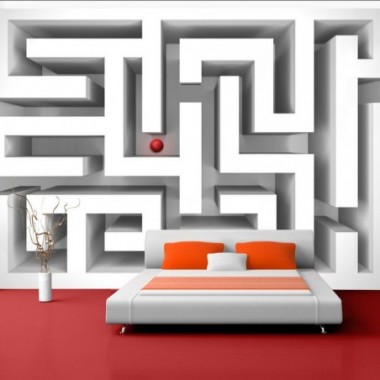 Fotomurale - Labirinto bianco - 100x70