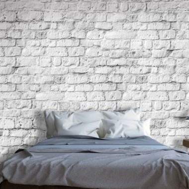 Fotomurale - White brick - 100x70