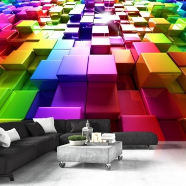 Fotomurale - Colored Cubes - 100x70