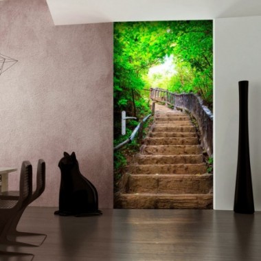 Fotomurale per porta - Photo wallpaper – Stairs from...