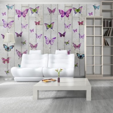 Fotomurale - Butterflies and Concrete - 50x1000