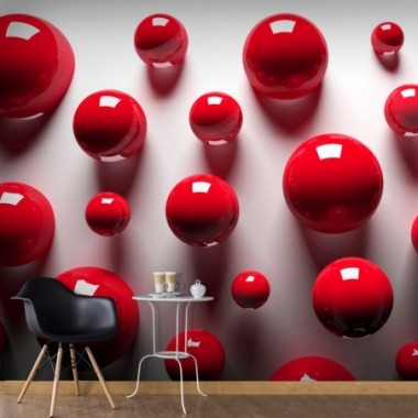 Fotomurale - Red Balls - 250x175