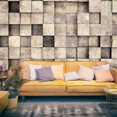 Fotomurale adesivo - Beige Squares - 441x315