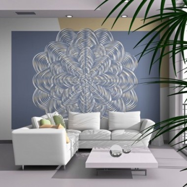 Fotomurale - Ornamento bianco - 250x193