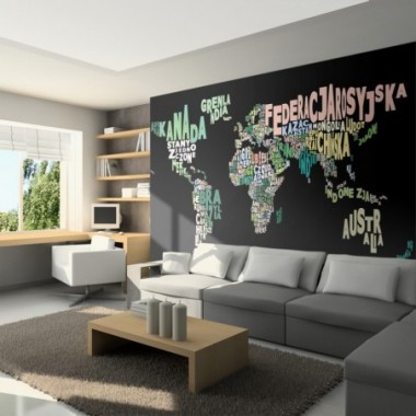 Fotomurale - geografia  in polacco - 250x193