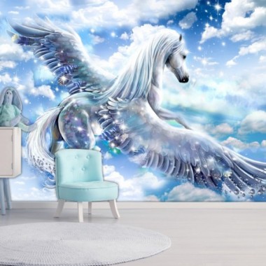 Fotomurale adesivo - Pegasus (Blue) - 441x315