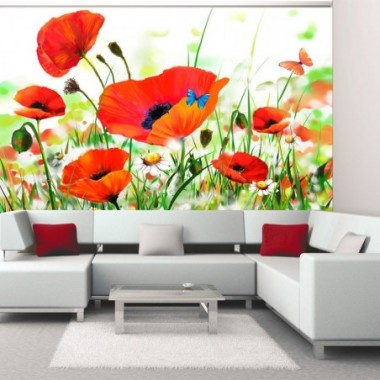 Fotomurale - Country poppies - 250x193