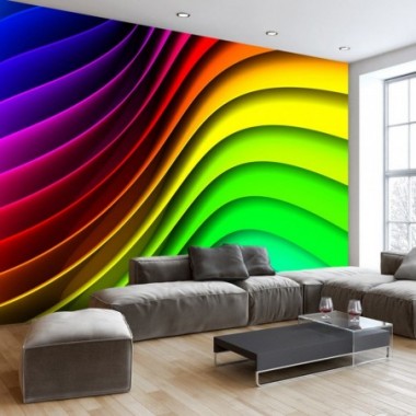 Fotomurale adesivo - Rainbow Waves - 245x175
