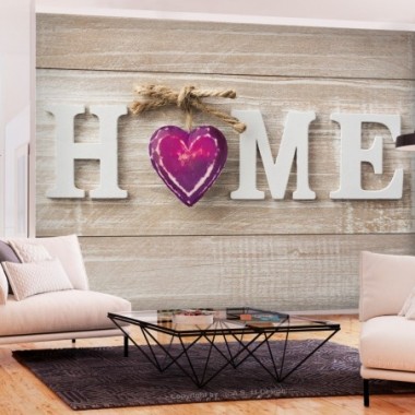 Fotomurale adesivo - Home Heart (Violet) - 441x315