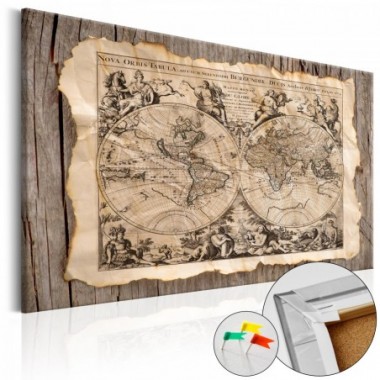 Quadri di sughero - Map of the Past [Cork Map] - 120x80