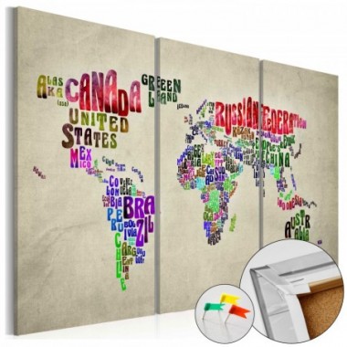 Quadri di sughero - Colorful Countries [Cork Map] -...