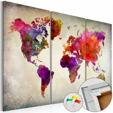 Quadri di sughero - Mosaic of Colours [Cork Map] -...